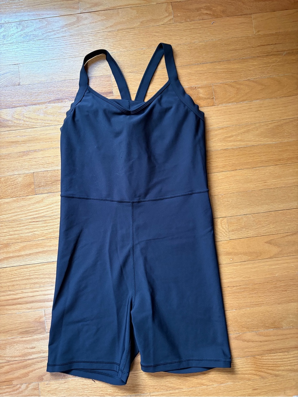 Black One-Piece Athletic Romper